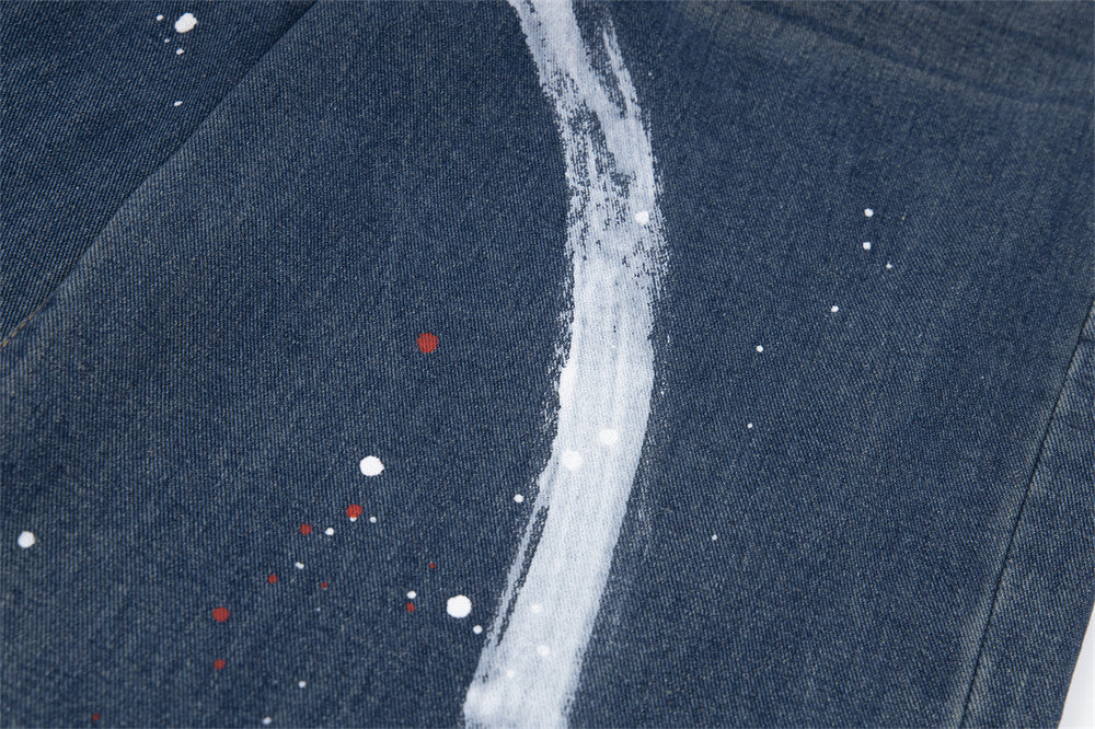 Painting Splash Ink Do The Old Cowboy Straight-leg Pants Men