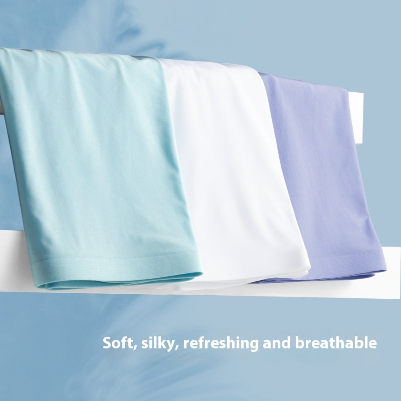 Ice Silk Bullet Separation Underwear Men's Boxers Thin Breathable Sexy Four-corner Shorts