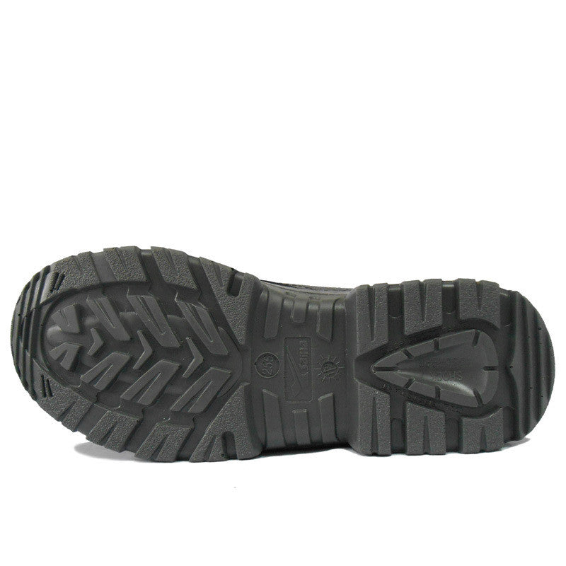 Crimped Genuine Leather Anti-smashing Safety Shoes With Steel Toe And Low-top