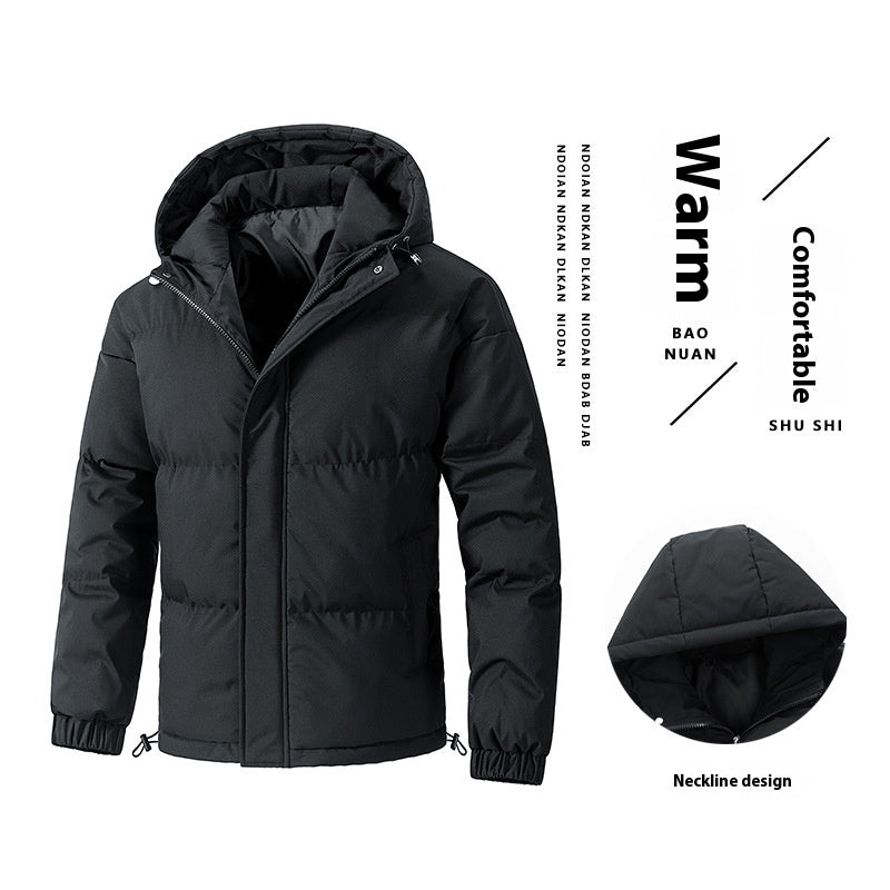 Winter Loose Hooded Cotton-padded Jacket Thickened Coat For Men