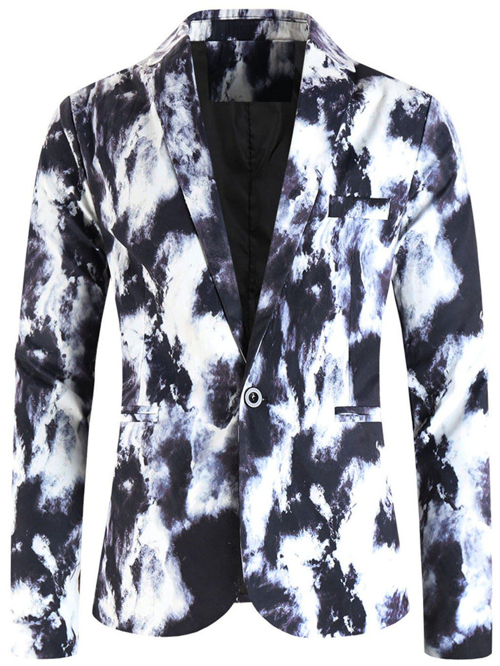 One Button Printing Leisure Suit Plus Size Men's Top