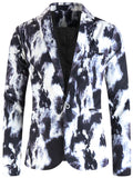 One Button Printing Leisure Suit Plus Size Men's Top