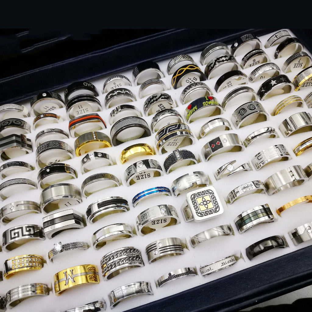 mixed Styles Of Titanium Steel And Stainless Steel Rings For Men And Women