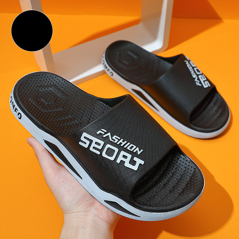 Fashion Home Indoor Bathroom Non-slip Wear-resistant Soft Bottom Couple Sandals And Slippers