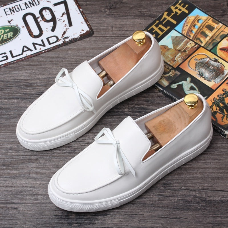 Low-top Leather Loafers Casual Lazy Shoes With One Pedal