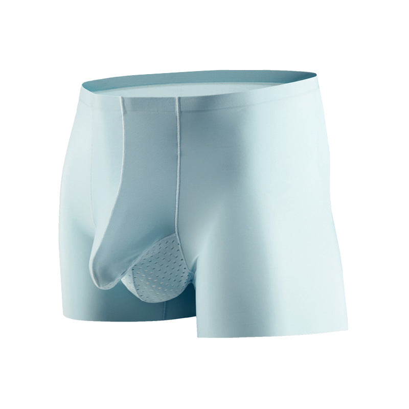 Ice Silk Bullet Separation Underwear Men's Boxers Thin Breathable Sexy Four-corner Shorts