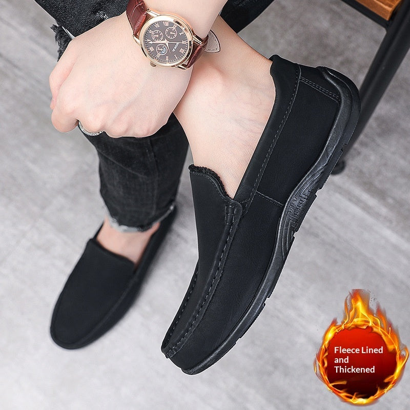 Men's Casual Slip-on Shoes With Soft Soles And Soft Uppers