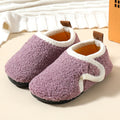 Autumn And Winter Children's Cotton Slippers With Fleece, Anti-slip Soft Sole