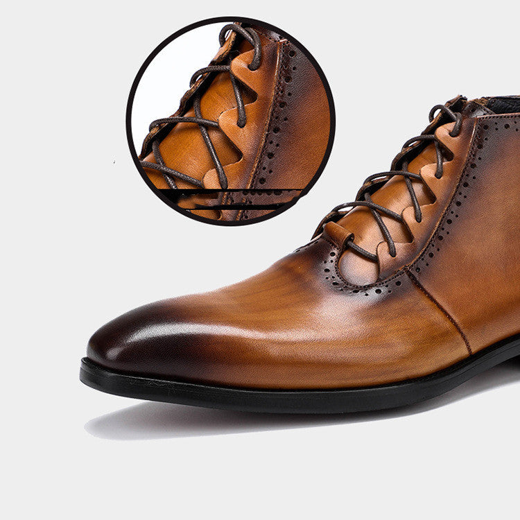 Men's High Top Martin Boots In Autumn