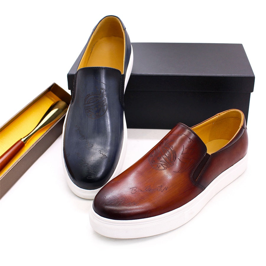 Men's Leather Fashionable Comfortable Casual Shoes