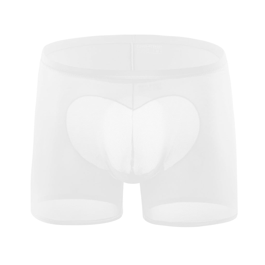European Size New Mesh Ice Silk Stitching Underwear Heart-shaped Ultra-thin See-through Seamless Boxers