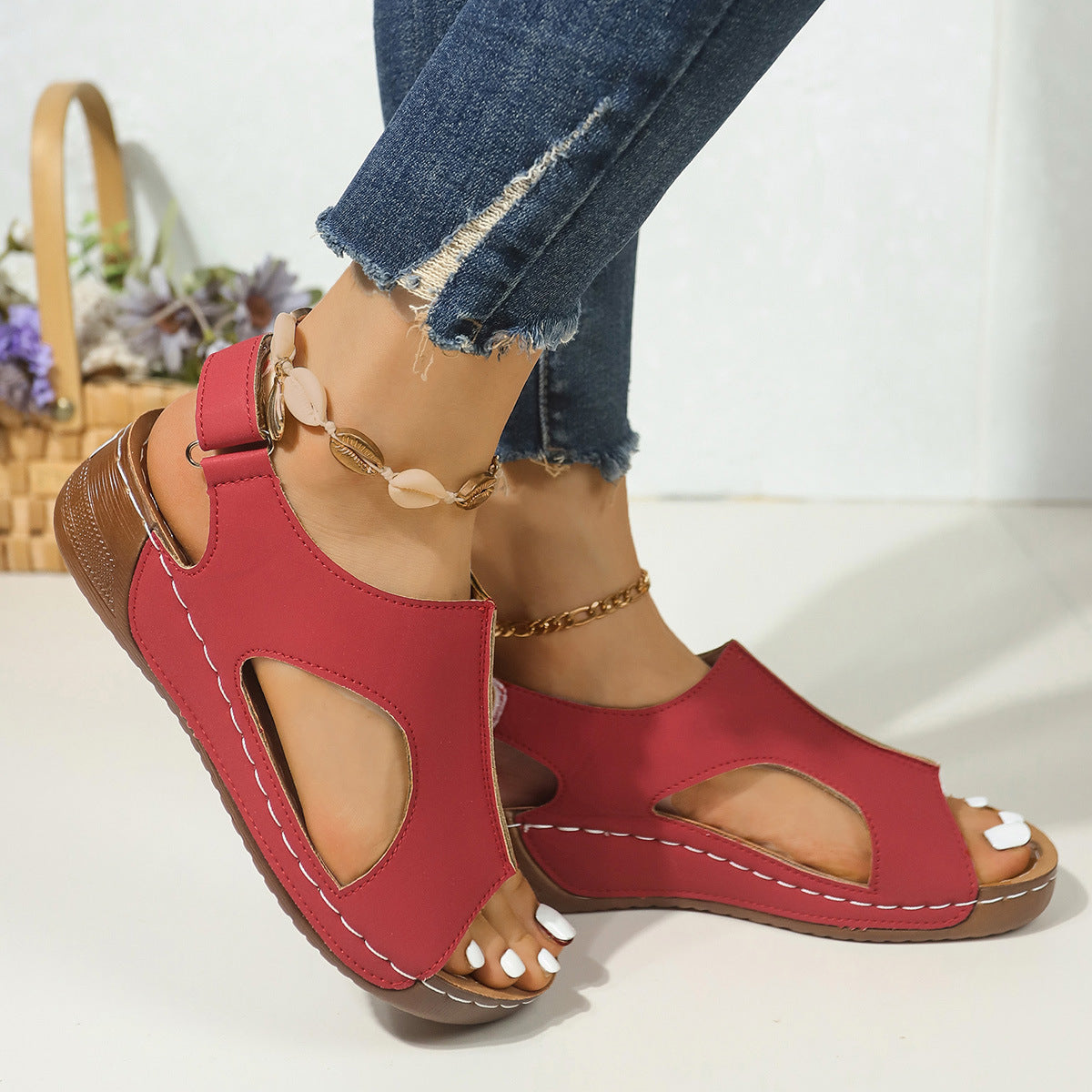 Women's Plus Size Wedge Sandals