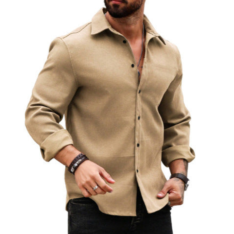 Men's Cotton And Linen Long Sleeve Shirt