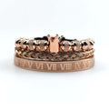 Luxury Roman Royal Crown Charm Bracelet Men