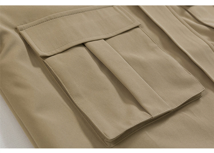 Loose Trend Two-piece Lapel Retro Work Jacket