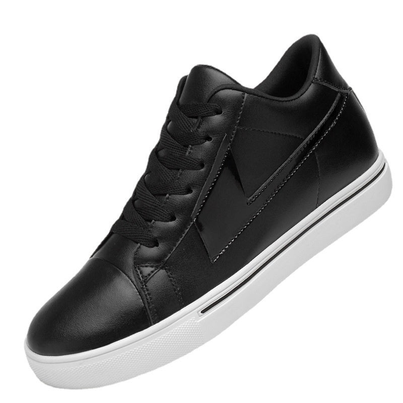 New Skateboard Cowhide Korean Style Height Increasing Insole Men's Shoes