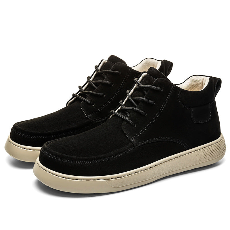 Young Men's Middle-top Casual Retro Work Shoes