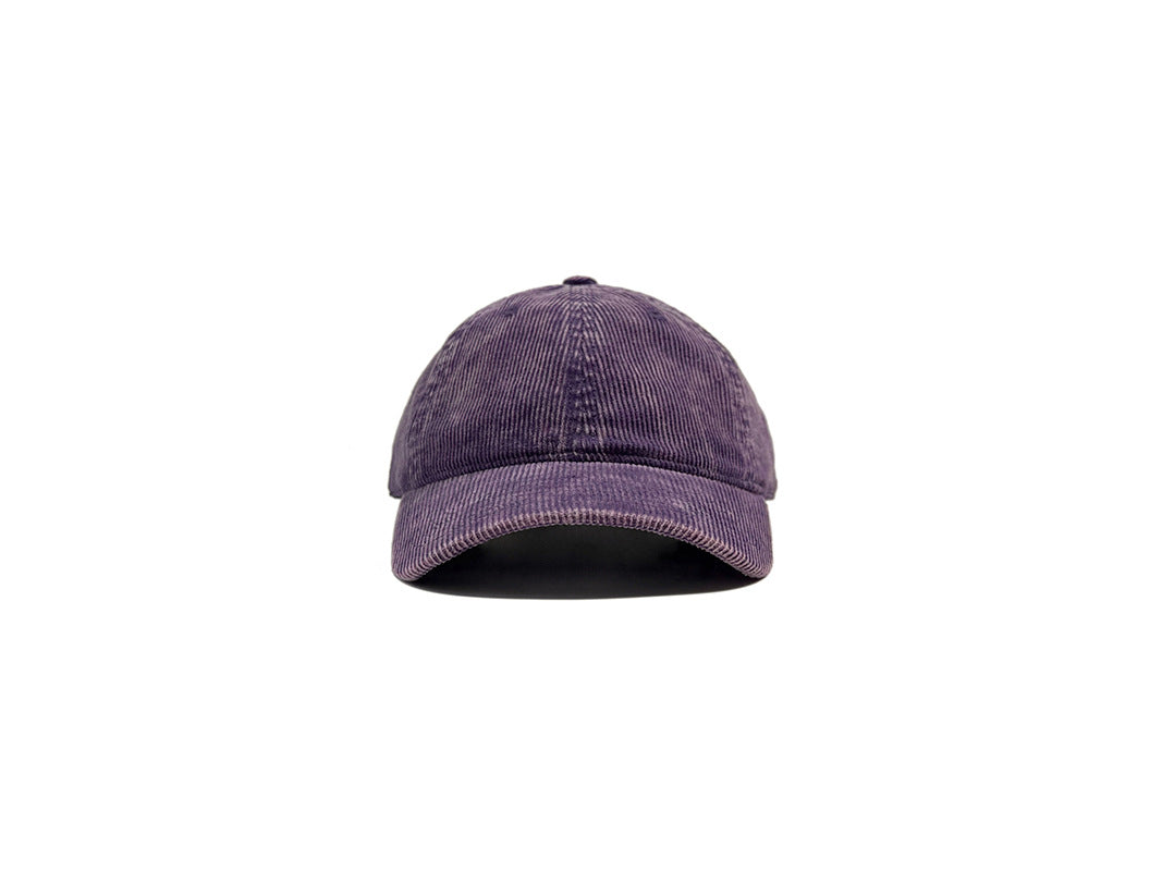 Retro Solid Color Corduroy Cap For Men And Women