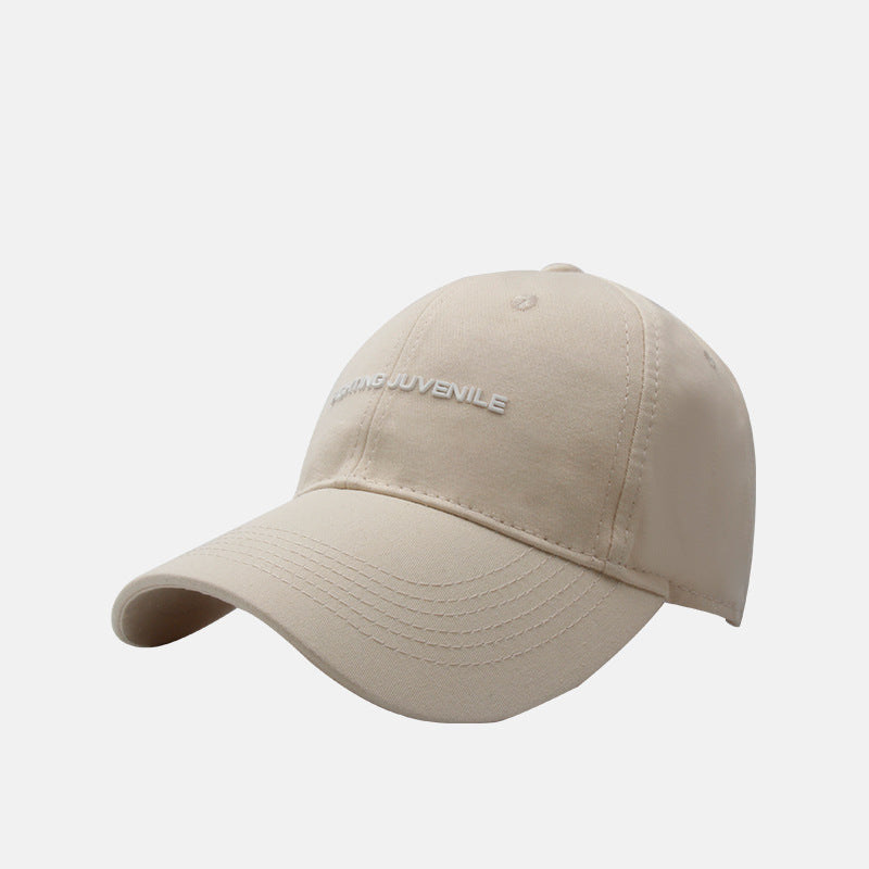 Cotton Letter Curved Brim Adjustable Baseball Cap