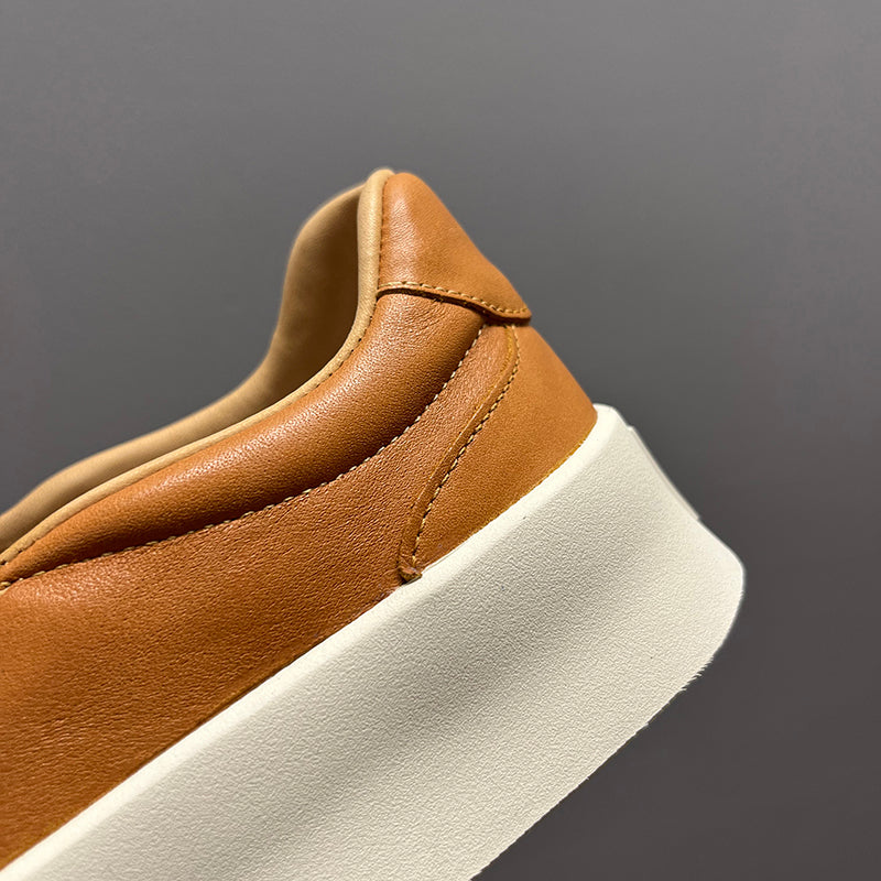 Soft Leather White Soft Bottom Casual Shoes