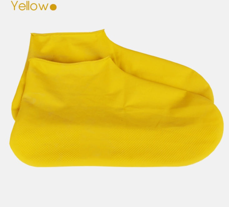 Rubber Anti-slip Waterproof Shoe Cover Reusable Rain Boot Motorcycle Bike Overshoe Blue Yellow for Men Women