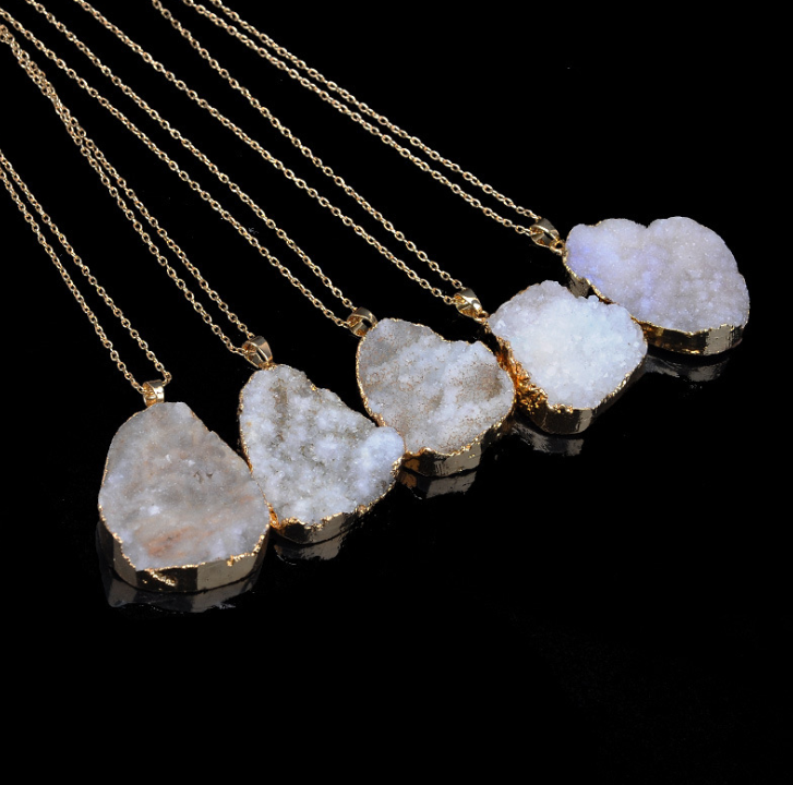 Natural Rough Stone Pendant Necklace