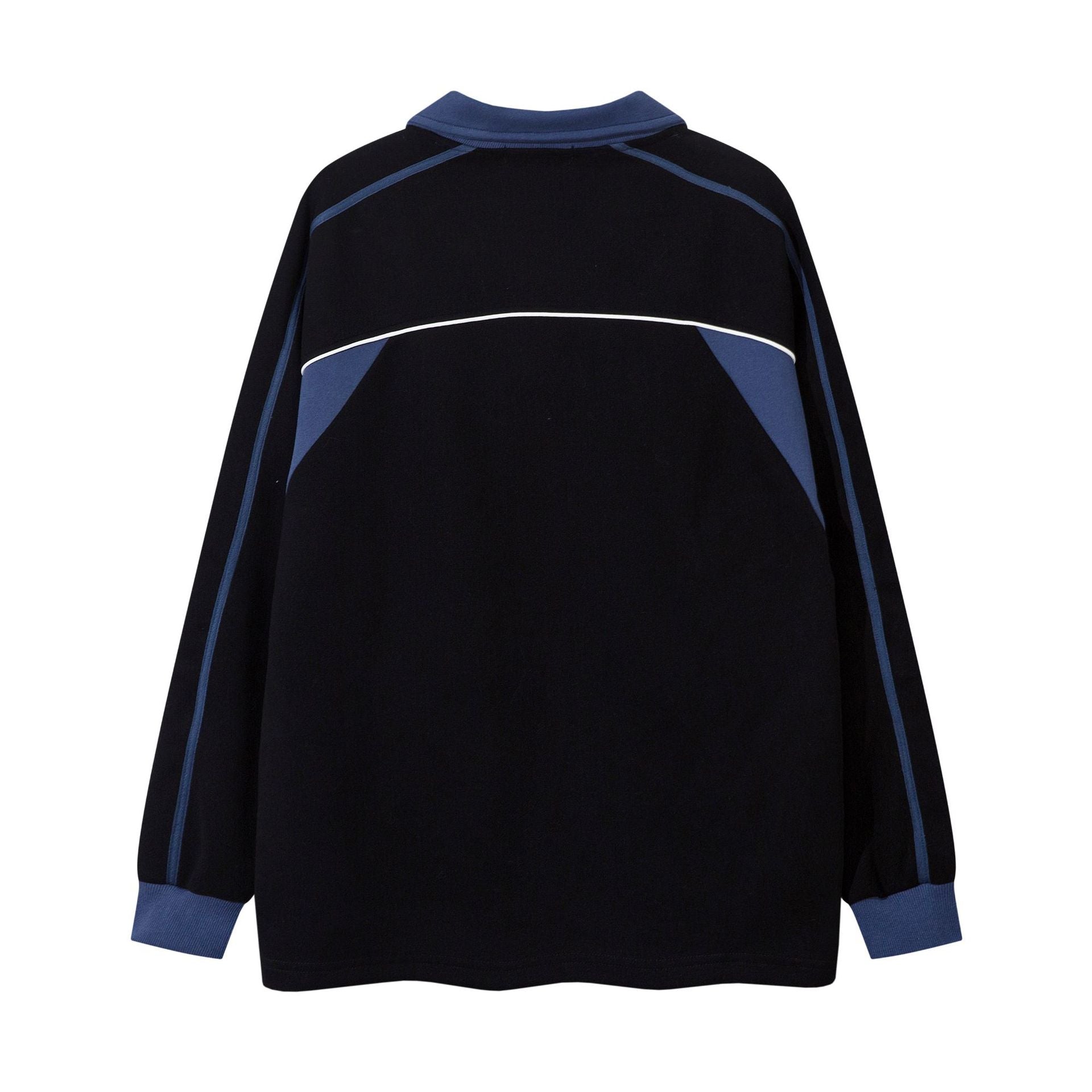 American Retro Color Contrast Patchwork Craft High Street Long Sleeve