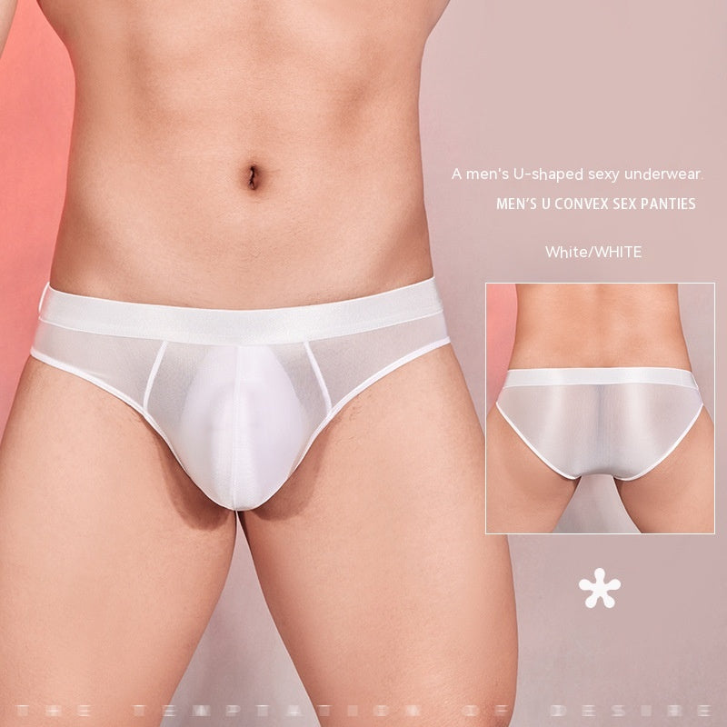 New Fashion Low Waist Fake Mother Thin Transparent Powerful Men's Underwear