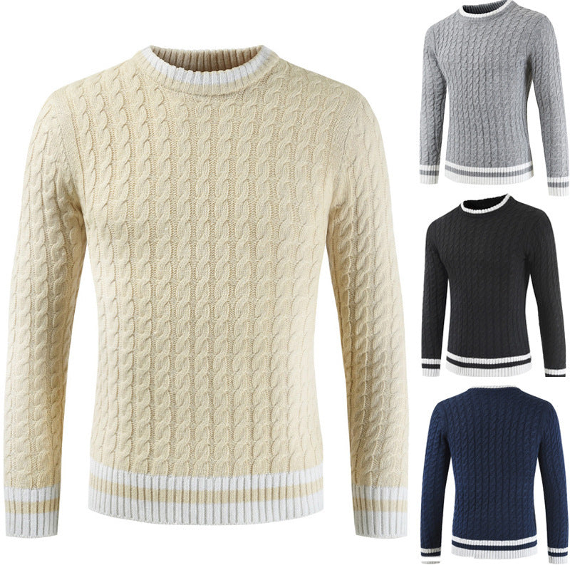 solid Long sleeve sweater men