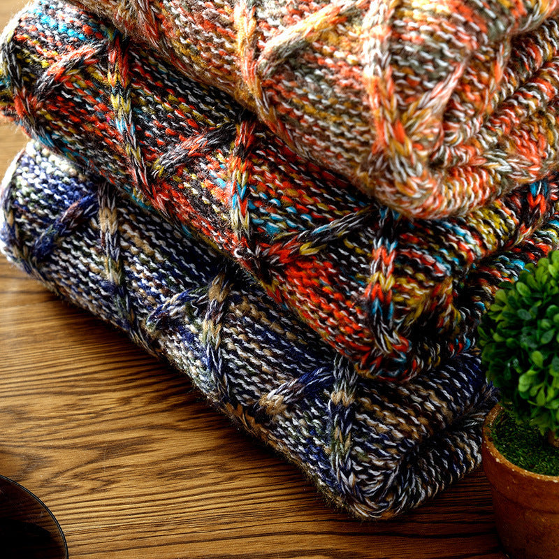 Diamond Pullover Crew Neck Sweater