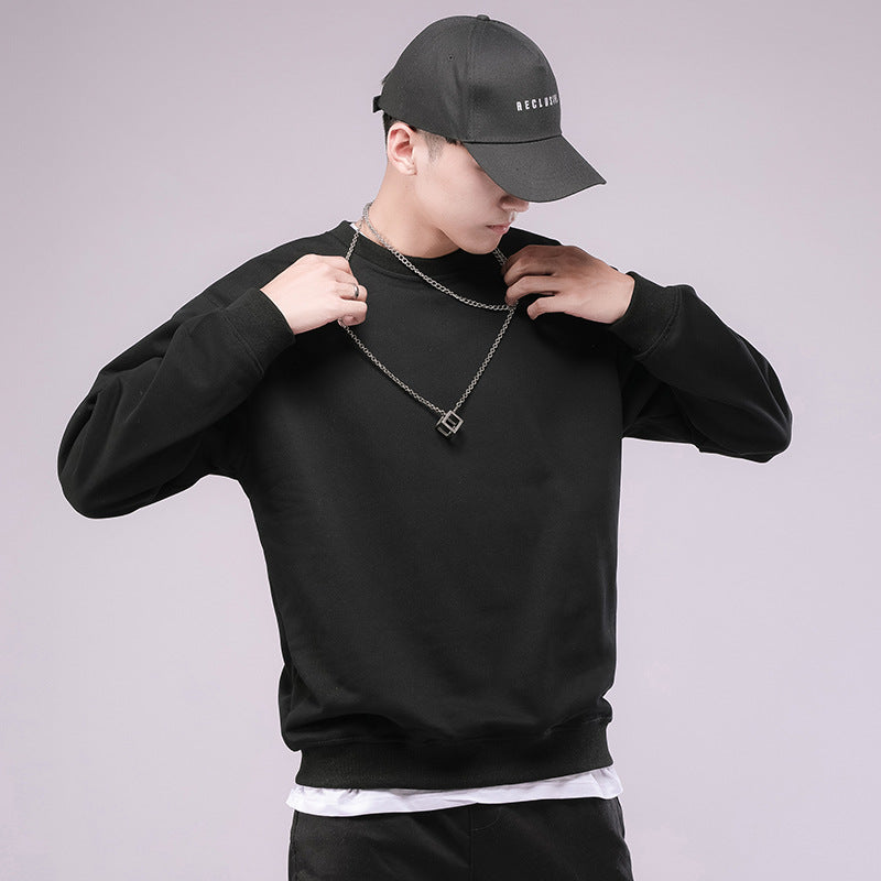 Round neck casual pullover sweater