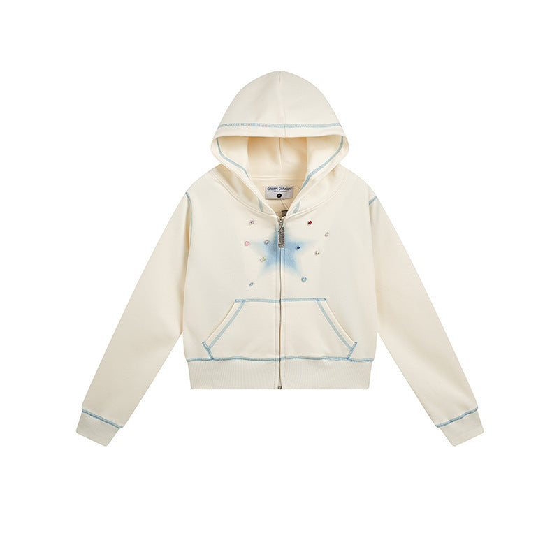 American Diamond XINGX Hooded Cardigan Sweater