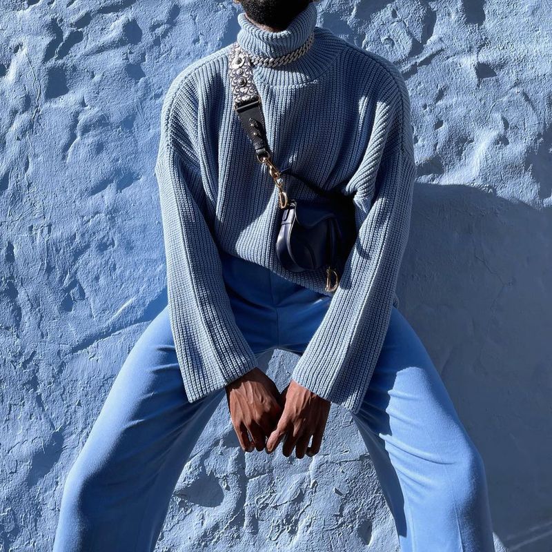 slim-fit Stand-collar Sweater