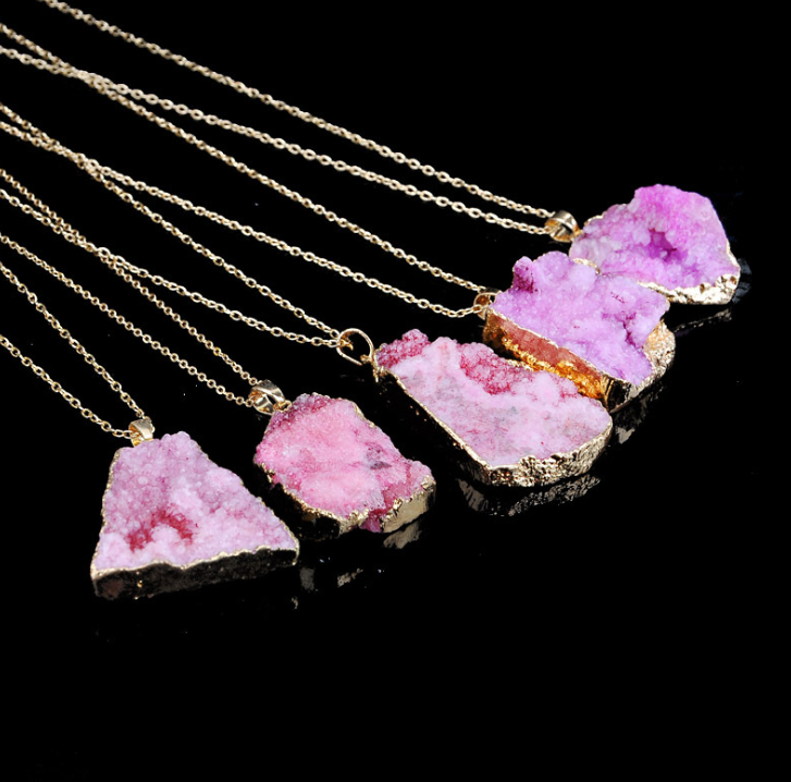 Natural Rough Stone Pendant Necklace