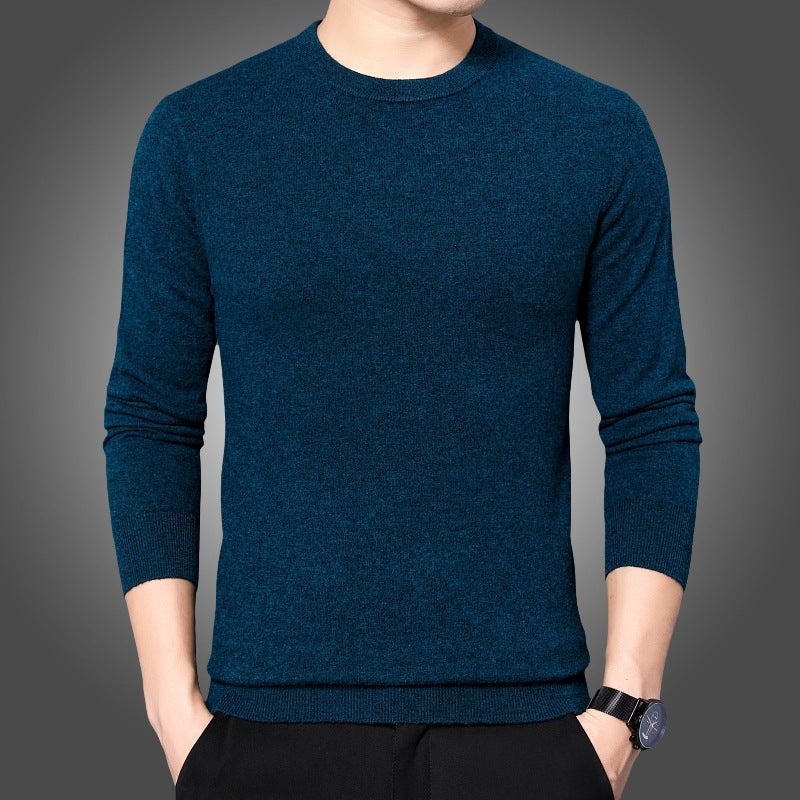 Round neck slim fit sweater