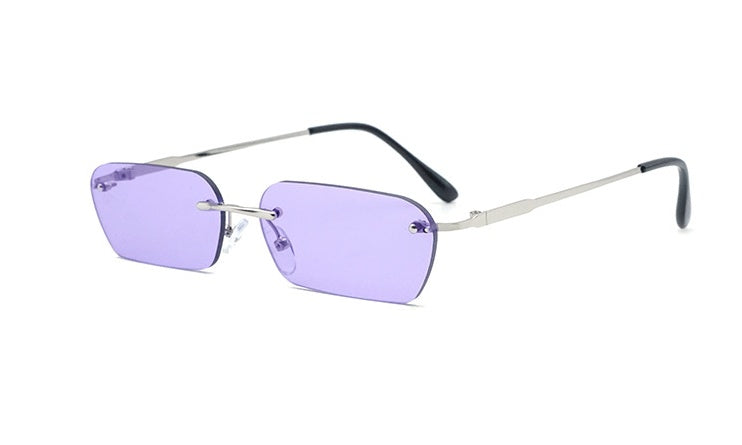 Fashion Rectangle Rimless Eye Protection Sunglasses