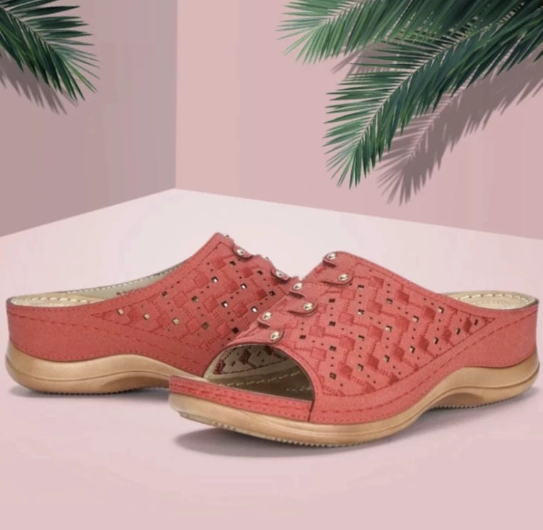 Draped thick-soled casual women's sandals