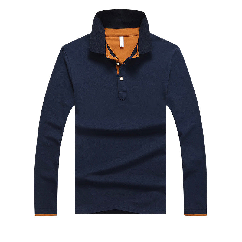 Men's Long Sleeve Business Plus Size POLO Shirt