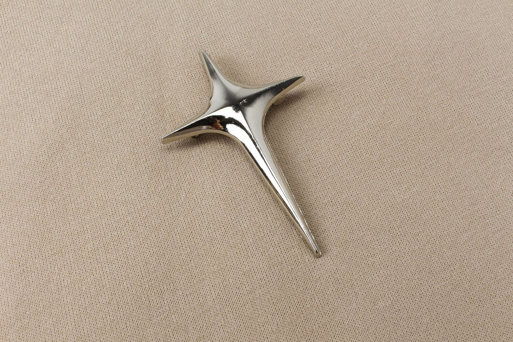 Autumn And Winter Metal Design Four Awn Star Plus Velvet Thickened Hooded Sweatshirt