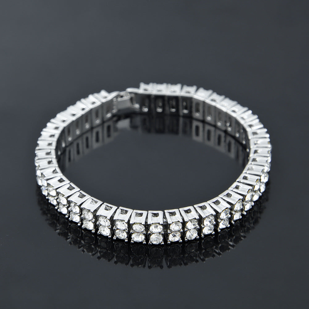 men's rhinestone bracelet blingbling cross-border