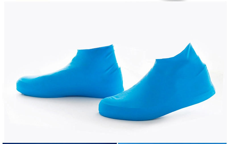Rubber Anti-slip Waterproof Shoe Cover Reusable Rain Boot Motorcycle Bike Overshoe Blue Yellow for Men Women