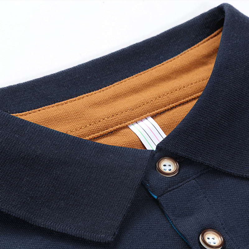 Men's Long Sleeve Business Plus Size POLO Shirt