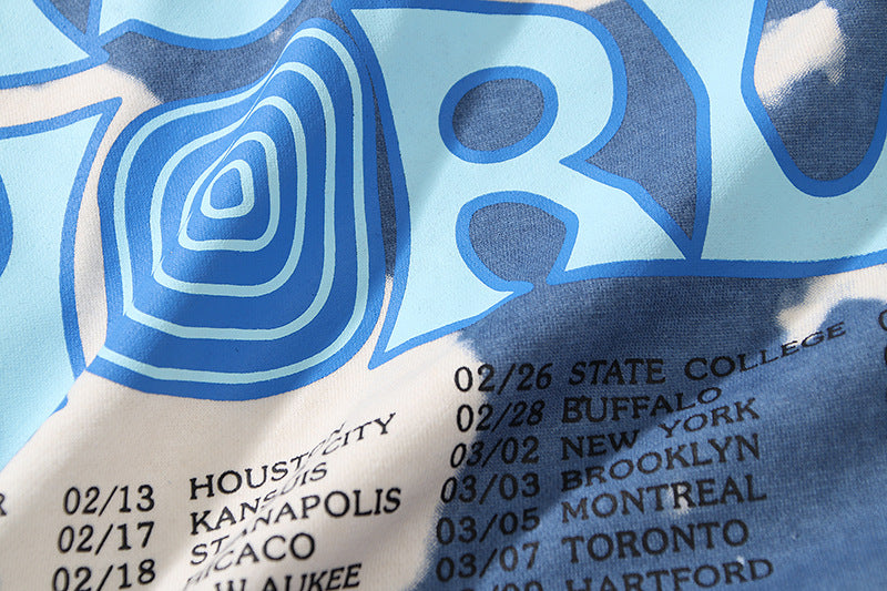 Color Tie Dye Lightning Cloud Astronaut Hoodie