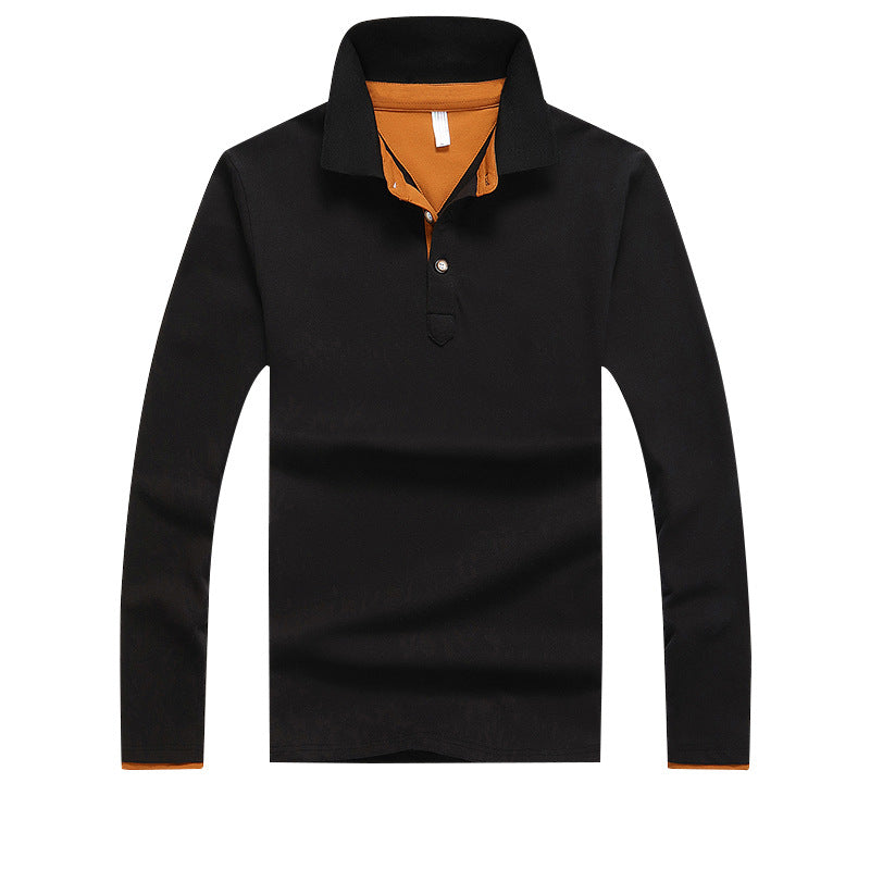 Men's Long Sleeve Business Plus Size POLO Shirt