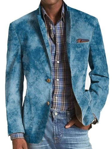 Men's Suit Striped Plaid Coat