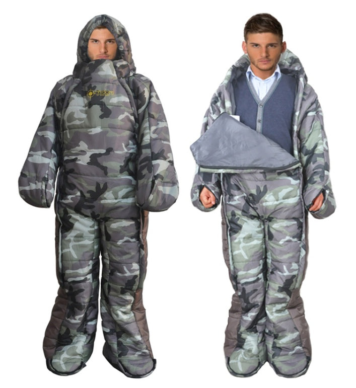Human sleeping bag humanoid sleeping bag can walk mummy sleeping bag wild warm sleeping bag hospital accompanying sleeping bag to keep warm