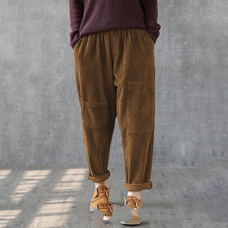 Children of corduroy in autumn and winter