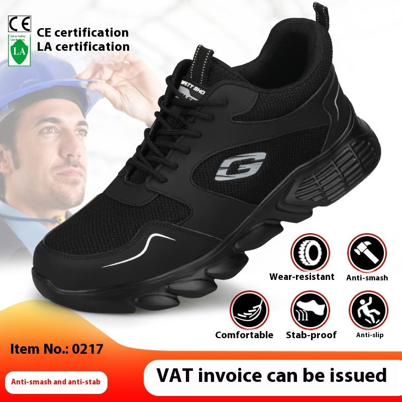 Steel Toe Shoes With Soft Soles Anti-smash And Anti-puncture