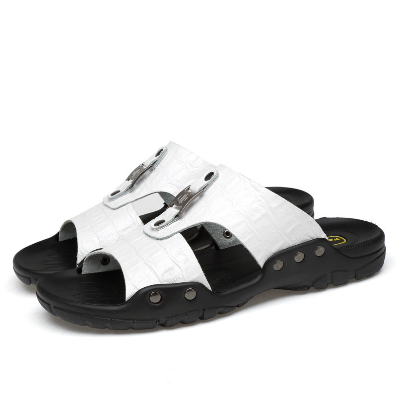 Grain Men's Sandals Summer Beach Shoes Foreign Trade Extra Large Size