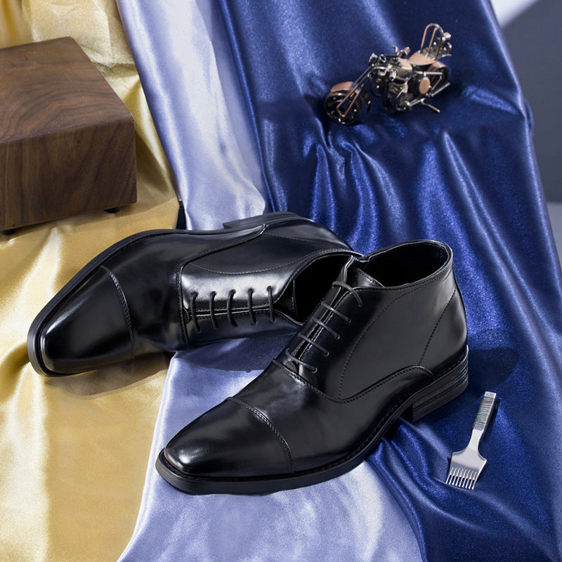 Low-top Japanese Business Formal Leather Boots Men's  Fashion Shoes